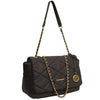 Ellen Tracy Chain Faux Smooth Leather Quilted Shoulder Bag