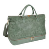 Ellen Tracy Floral Embossed Faux Leathr Duffel