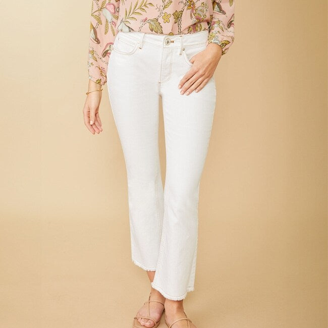 Ellington Kick Flare Jean Pearl White