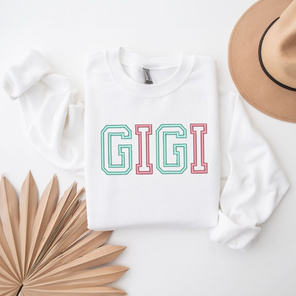 Embroidered Gigi Outline Graphic Sweatshirt