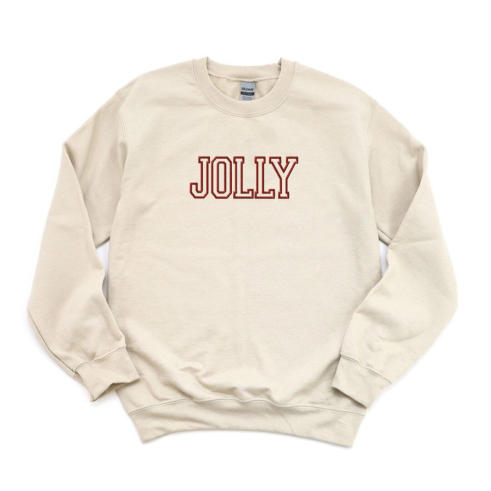 Embroidered Jolly Graphic Sweatshirt