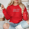 Embroidered Jolly Graphic Sweatshirt