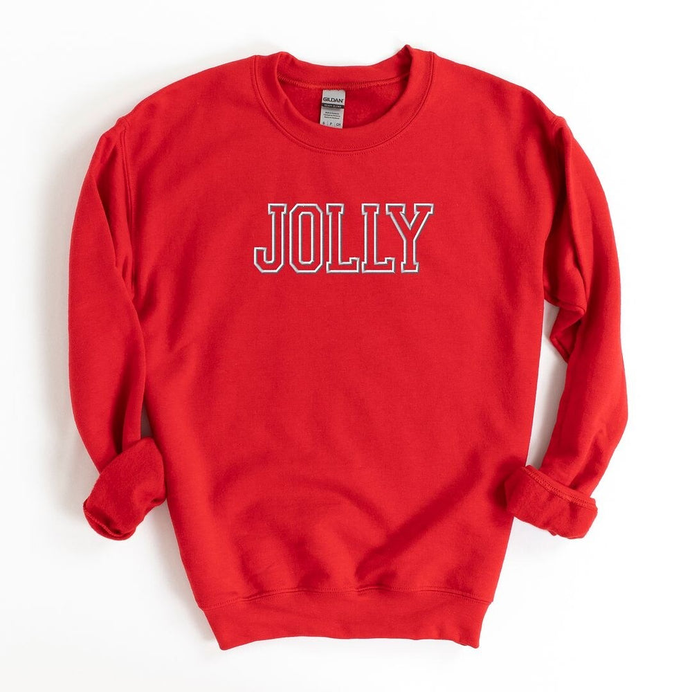 Embroidered Jolly Graphic Sweatshirt