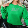 Embroidered Jolly Graphic Sweatshirt