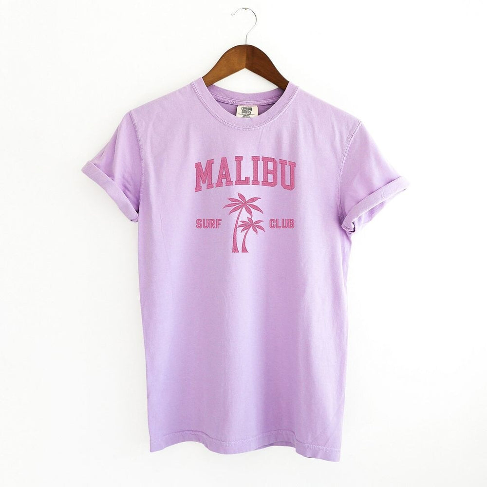 Embroidered Malibu Surf Club Garment Dyed Tee