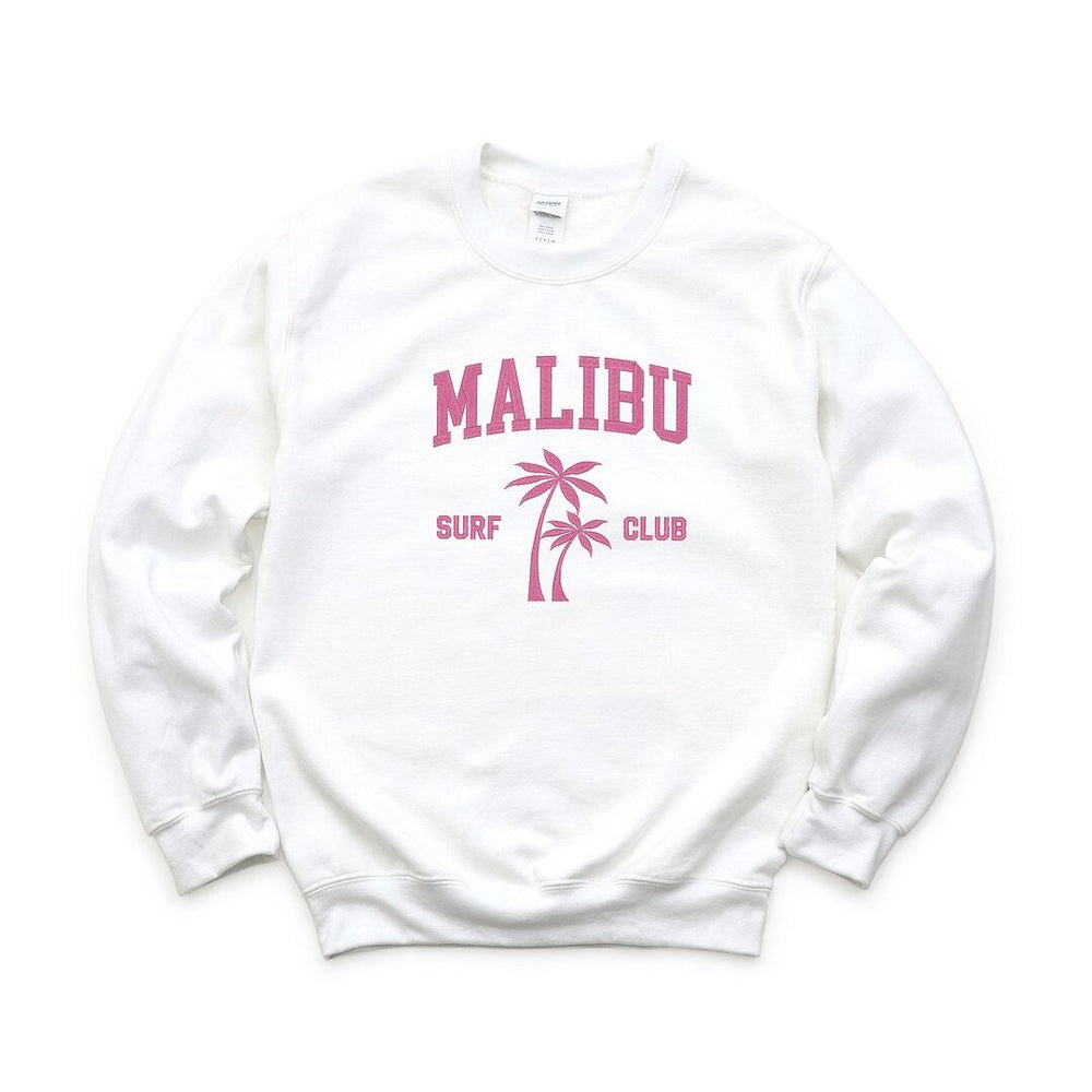 Embroidered Malibu Surf Club Graphic Sweatshirt