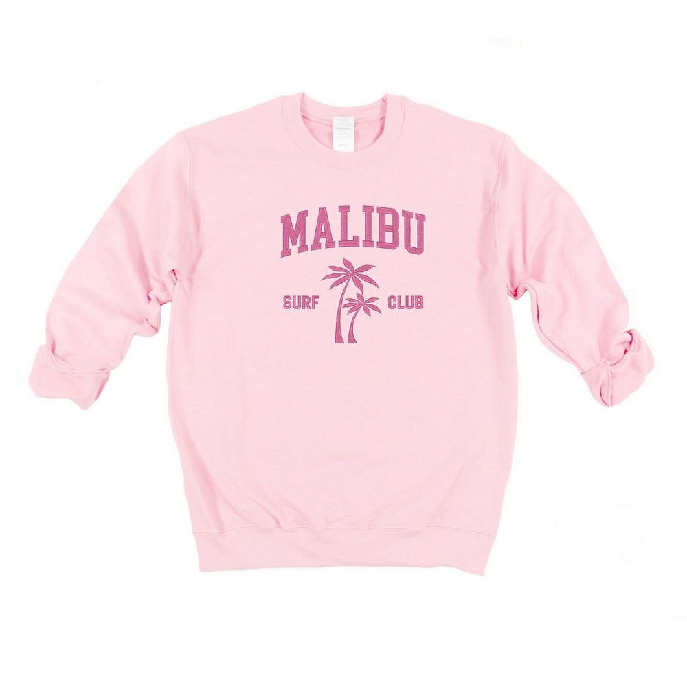 Embroidered Malibu Surf Club Graphic Sweatshirt