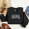 Embroidered Mama Arched Graphic Sweatshirt