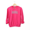 Embroidered Mama Arched Graphic Sweatshirt