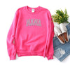 Embroidered Mama Arched Graphic Sweatshirt