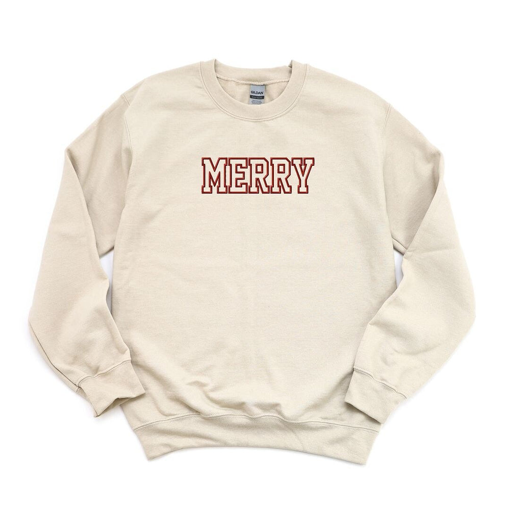 Embroidered Merry Graphic Sweatshirt