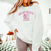 Embroidered Miami Beach Florida Graphic Sweatshirt