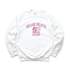 Embroidered Miami Beach Florida Graphic Sweatshirt