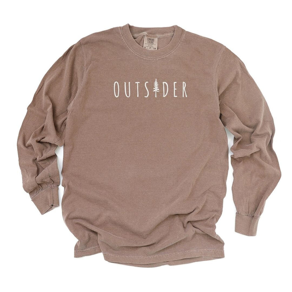 Embroidered Outsider Tree Garment Dyed Long Sleeve