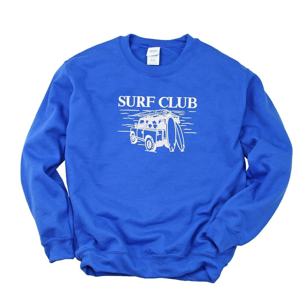 Embroidered Surf Club Jeep Graphic Sweatshirt