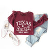 Embroidered Texas Wild West Graphic Sweatshirt