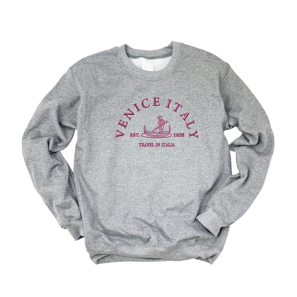 Embroidered Venice Italy Graphic Sweatshirt