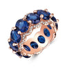 Estate Statement Ring With Oval Cubic Zirconia - Sapphire