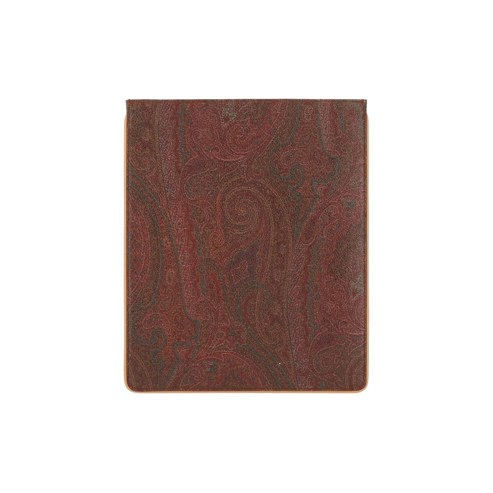 Etro Mens Brown Multicolored Clutch