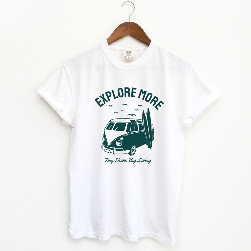 Explore More Surf Board Garment Dyed Tee