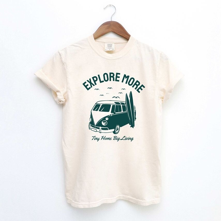 Explore More Surf Board Garment Dyed Tee