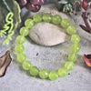 Faceted Green Jade Stretch Bracelet