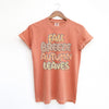 Fall Breeze Autumn Leaves Garment Dyed Tee