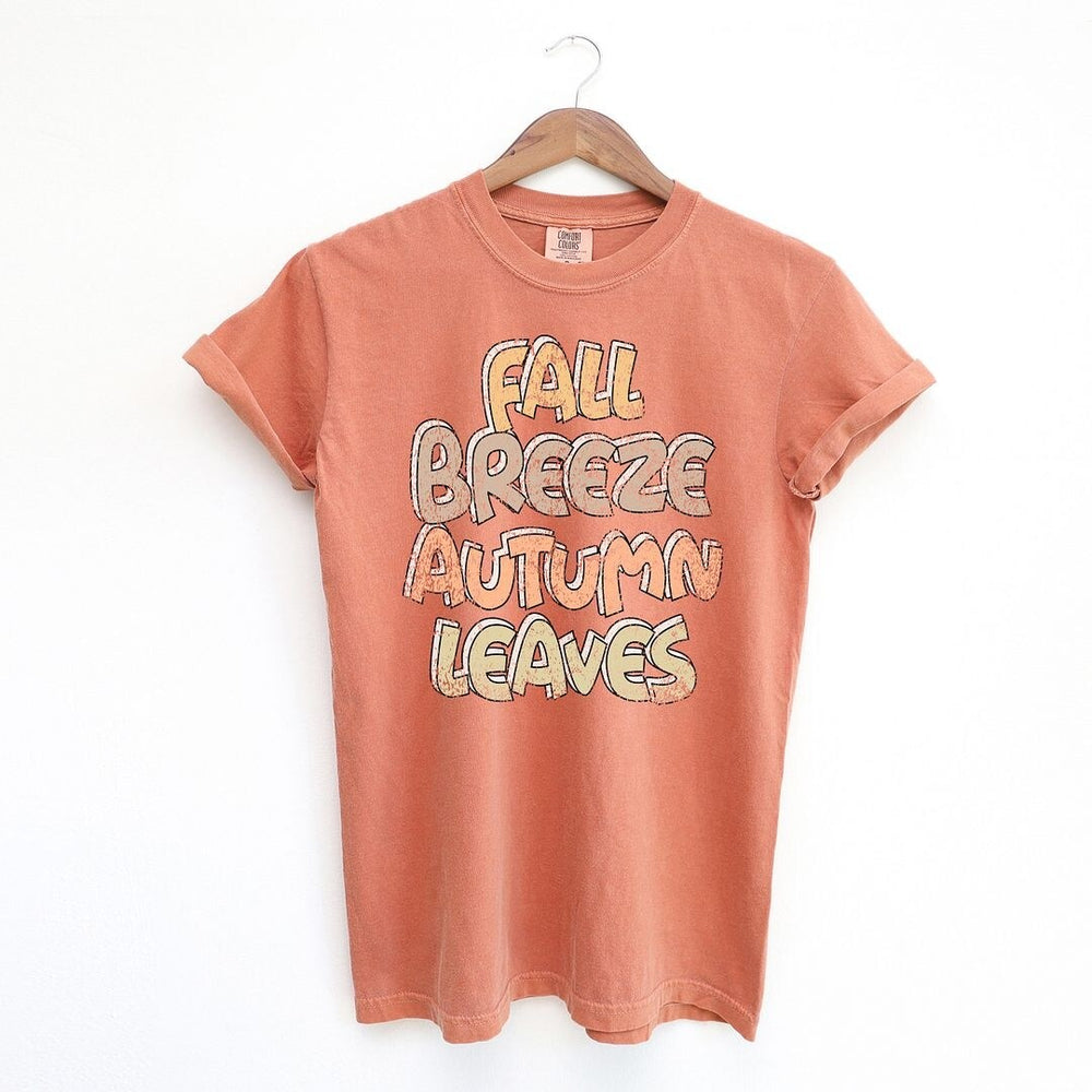 Fall Breeze Autumn Leaves Garment Dyed Tee