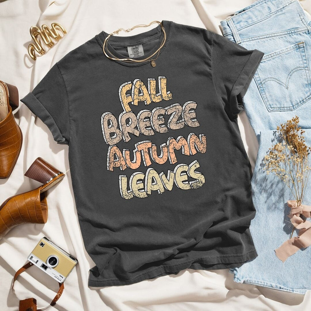 Fall Breeze Autumn Leaves Garment Dyed Tee