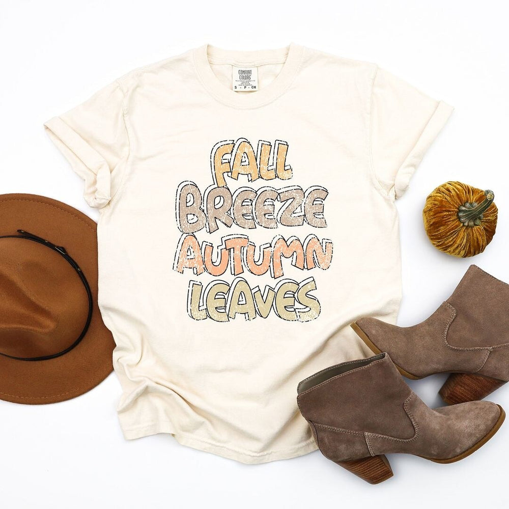 Fall Breeze Autumn Leaves Garment Dyed Tee