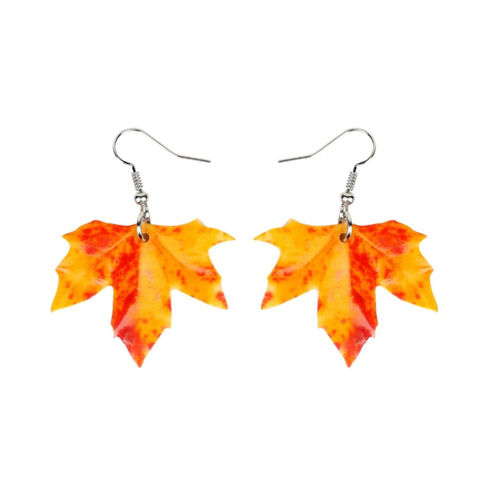 Fall Maple Leaf Drop Earrings