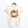 Fall Pumpkin Floral Garment Dyed Tee