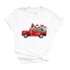 Farm Animals Christmas Truck Short Sleeve Crewnneck Tee