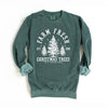 Farm Fresh Christmas Tree Stars Garment Dyed Sweatshirt