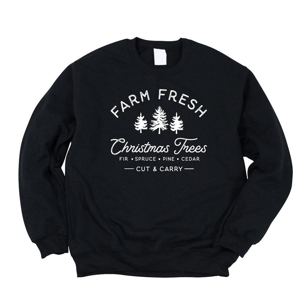 Farm Fresh Christmas Trees Graphic Sweatshirt