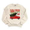 Farm Fresh Christmas Trees Truck Graphic Sweatshirt