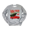 Farm Fresh Christmas Trees Truck Graphic Sweatshirt