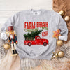 Farm Fresh Christmas Trees Truck Graphic Sweatshirt