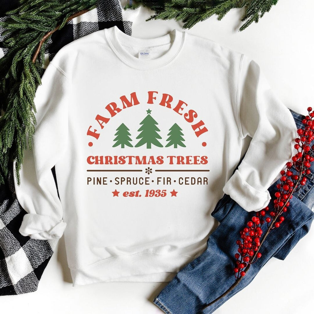 Farm Fresh Trees Graphic Sweatshirt