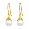 Faux Pearl & Sterling Silver 18k Gold-Plated Drop Earrings