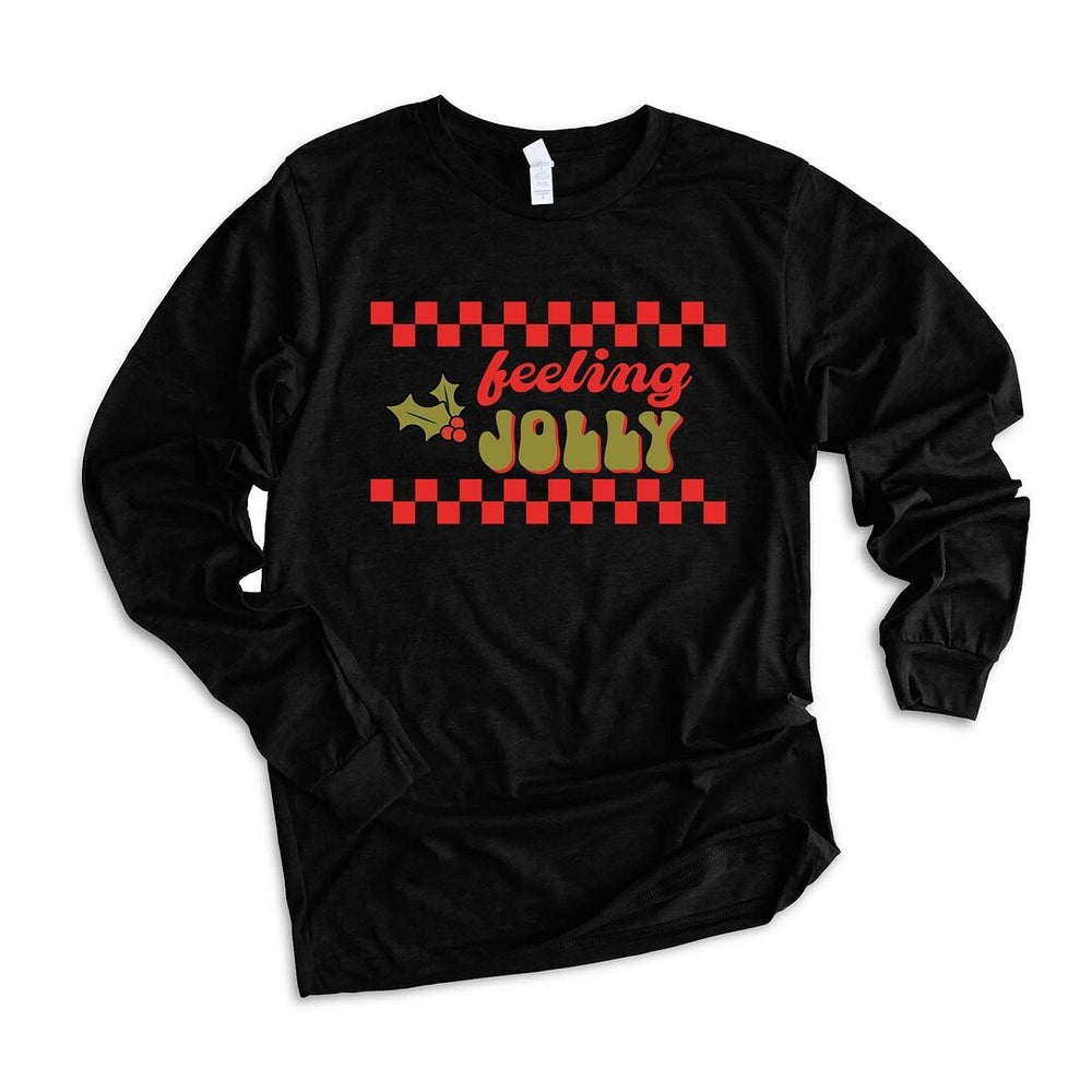 Feeling Jolly Checkered Long Sleeve Tee