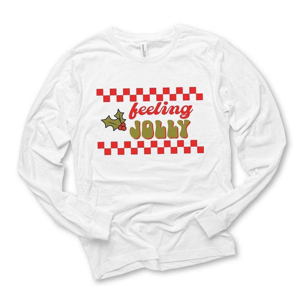 Feeling Jolly Checkered Long Sleeve Tee