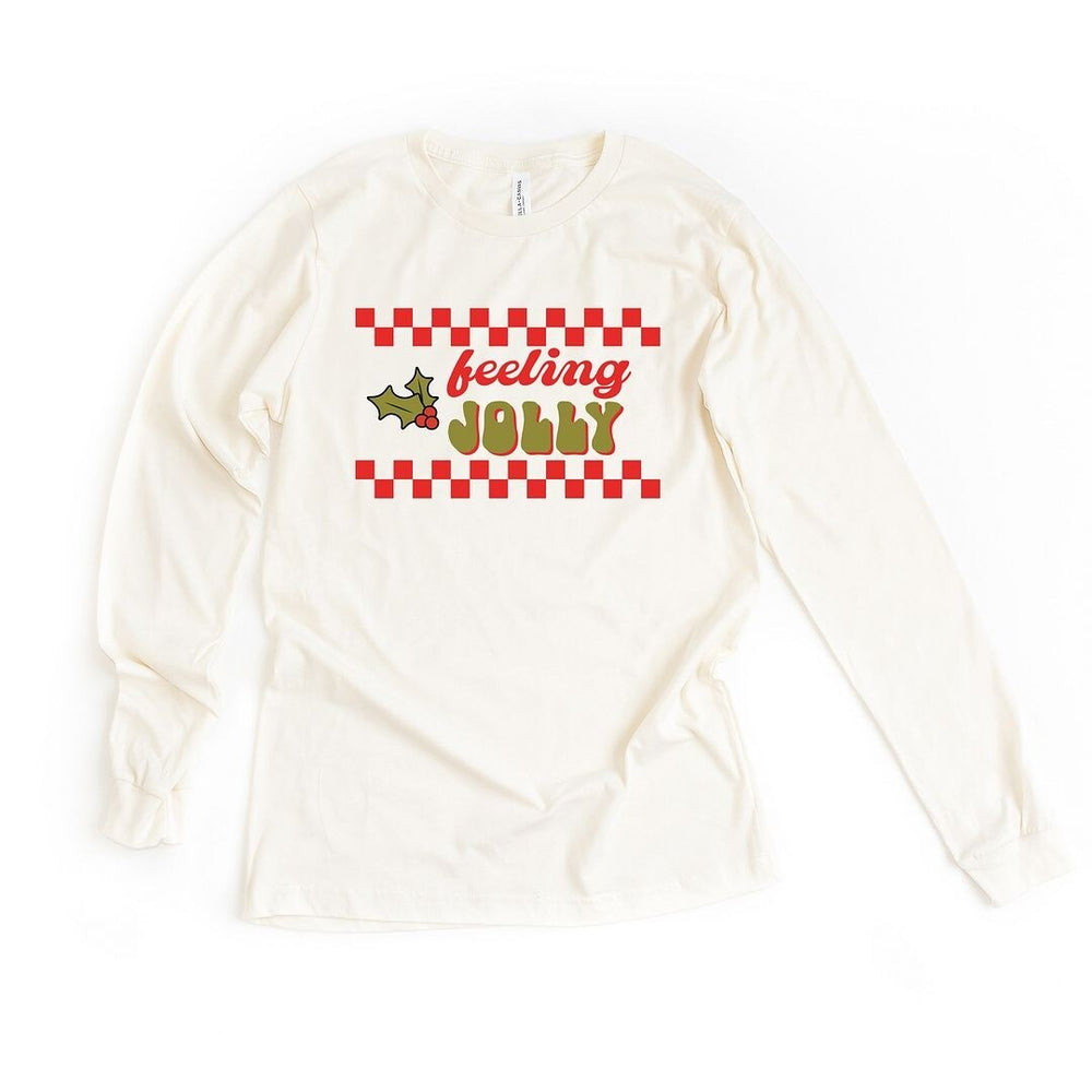 Feeling Jolly Checkered Long Sleeve Tee