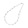 Fine Silver-plated Three-layer Station Necklace - White