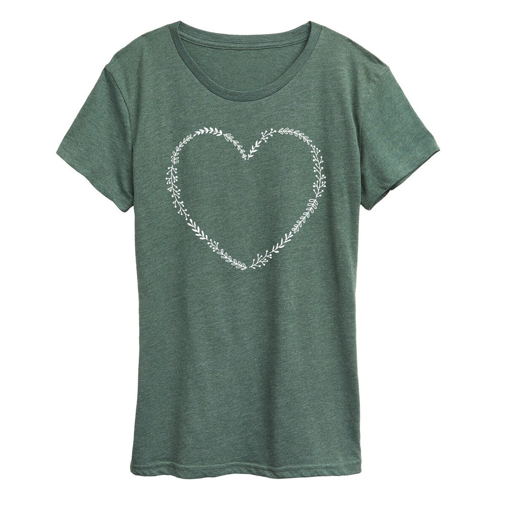 Floral Heart Outline Tee