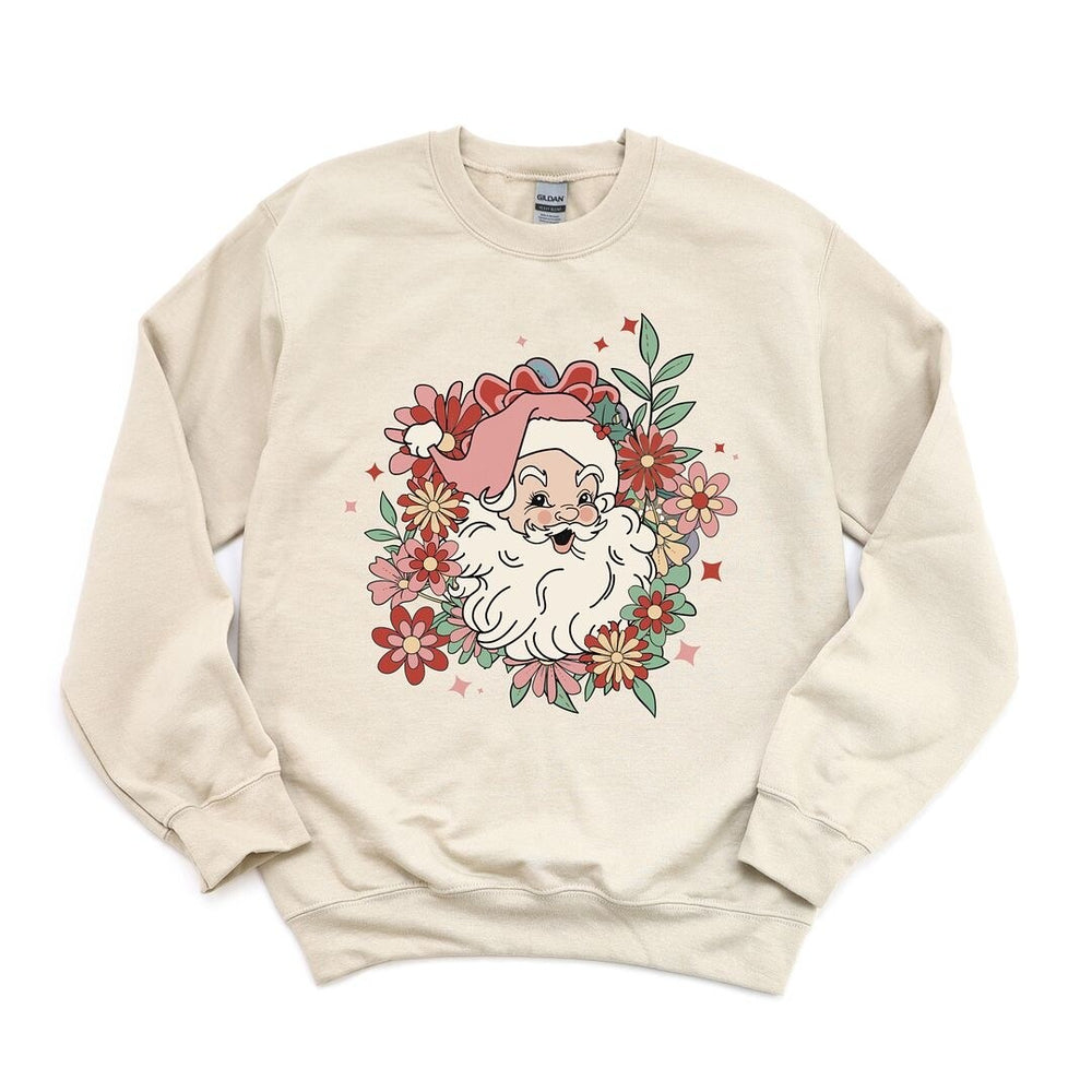 Floral Santa Graphic Sweatshirt