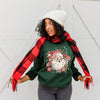 Floral Santa Graphic Sweatshirt