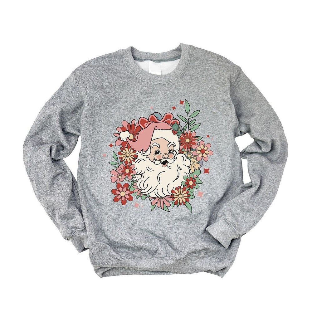 Floral Santa Graphic Sweatshirt