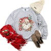 Floral Santa Graphic Sweatshirt