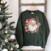 Floral Santa Graphic Sweatshirt